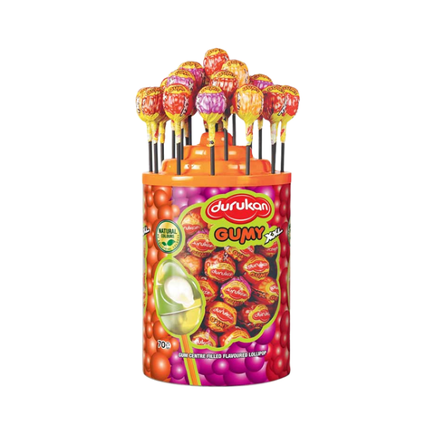 Gumy Lollipop with Chewing Gum inside, 22g