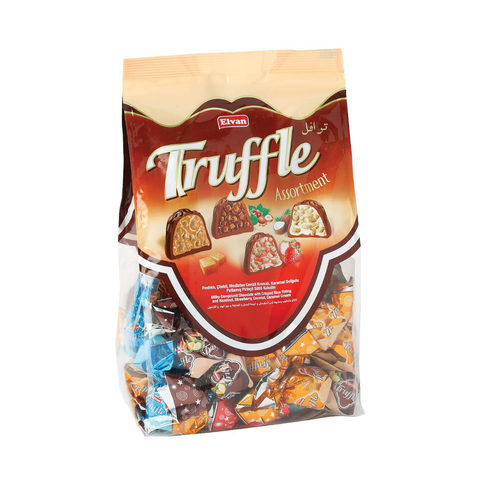 Truffle Chocolate candies, 1kg mix, with 4 flavor fillings