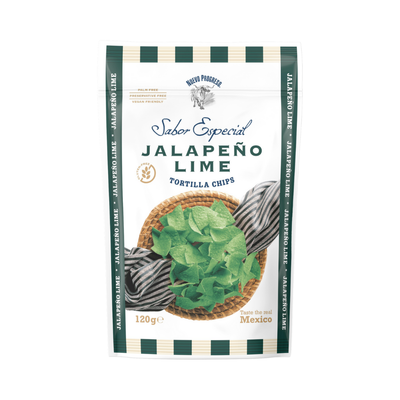 Tortilijų traškučiai Sabor Especial Jalapeno Lime 120g aštrūs