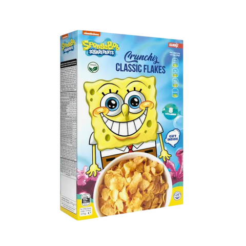 SpongeBob Classic Flakes, Breakfast cereal, corn flakes, 375g