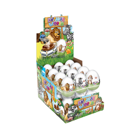 Animal world Chocolate egg with surprise, 25g
