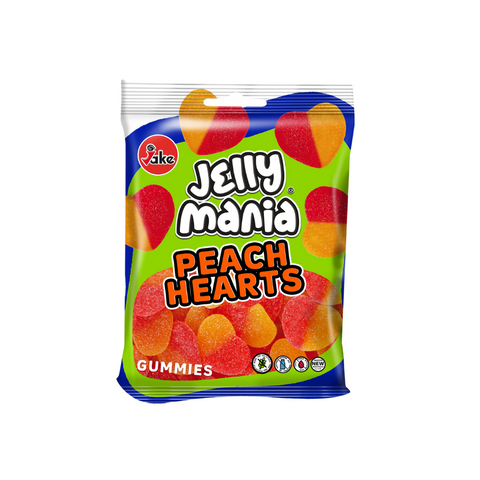 Jake's Peach Hearts Gummies, 100g