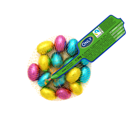 Only egg-shaped figures 84g in a net