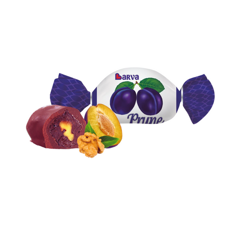 Chocolate sweets Barva Prune plum with walnut in chocolate, 2kg