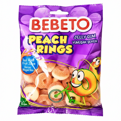 Bebeto 80g žiedeliai persikiniai