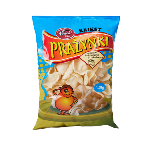 Kriksy Prazynki cream and onion flavor, 120g