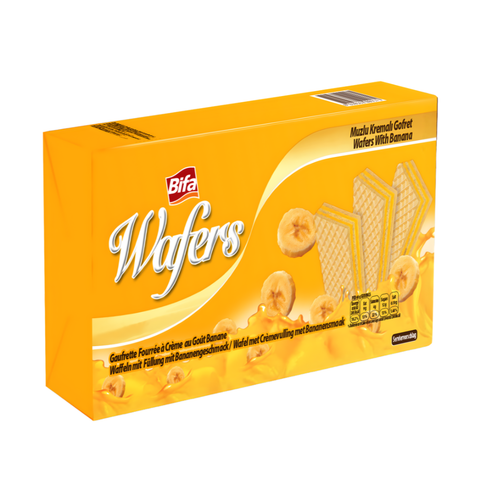 Bifa wafers su bananų skonio kremu, 400g