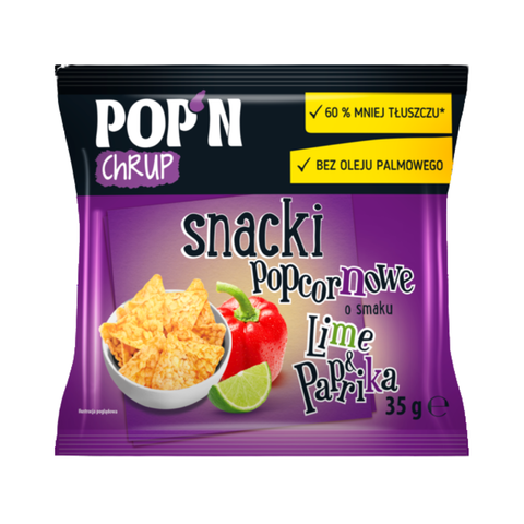 Trapučiai Pop'N Chrup kukurūzų, ž.citrinų & paprikos sk. 35g