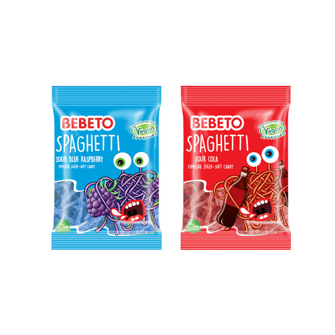 Bebeto Spaghetti Blackberry and Cola flavors, 80g