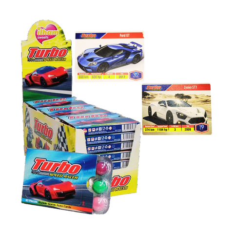 Turbo Speed ​​Racer Chewing Gum with car cards, 20g