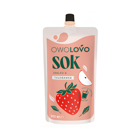 Owolovo braškių ir obuolių 100% sultys,  300ml