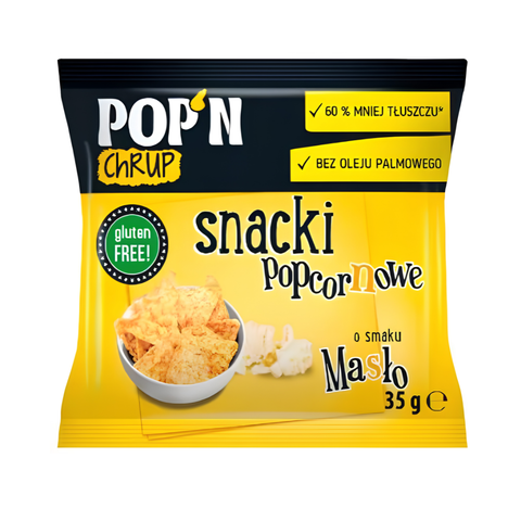 Trapučiai Pop'N Chrup 35g kukurūzų, sviesto sk.