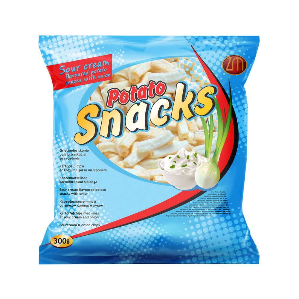 Zm Snacks krējuma un sīpolu garša, 300g