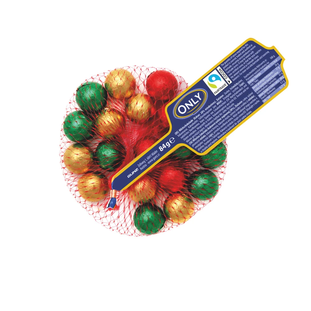 Chocolate figurines - Balls, in a grid, 84g