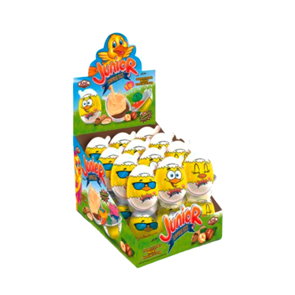 Junior Egg Egg ar šokolādes krēmu un pārsteigumu, 8cm - Image 2