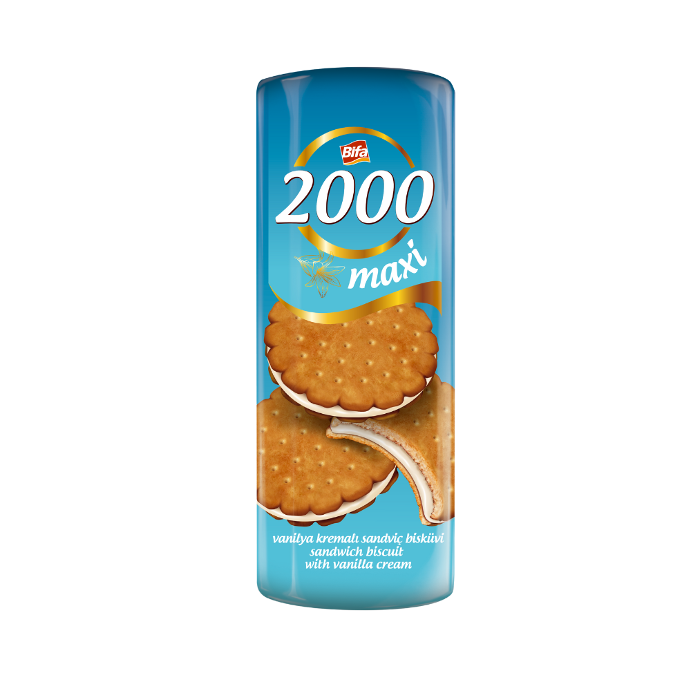 Bifa 2000 maxi su vanilės skonio kremu, 500g